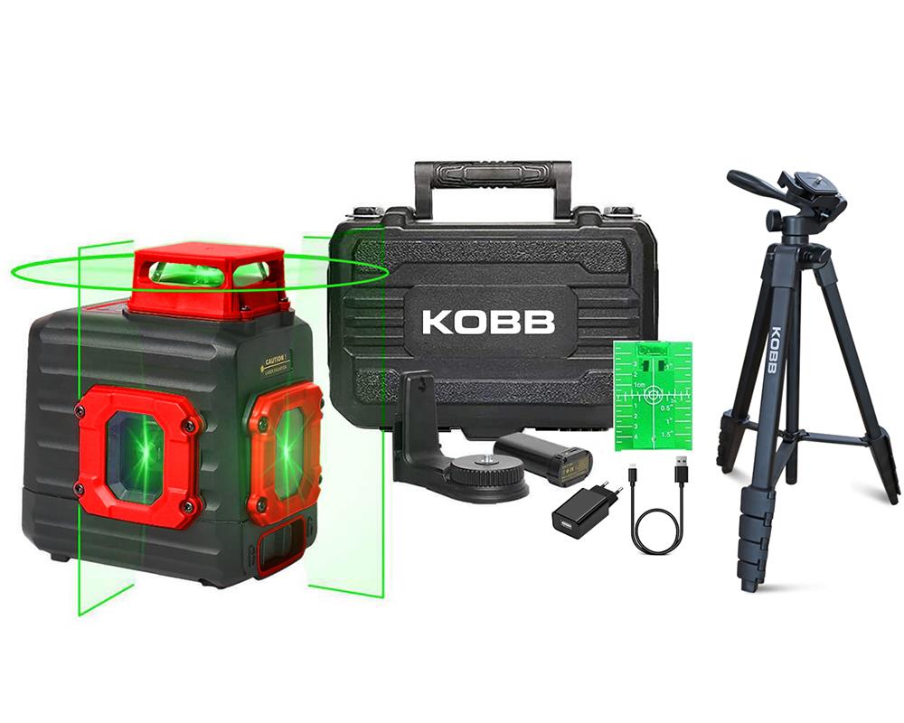 kobb-kbl33gtp-40-metre-profesyonel-li-ion-sarjli-2x90-360-otomatik-hizalamali-yesil-capraz-cizgi-lazer-distomat-tripod-13282
