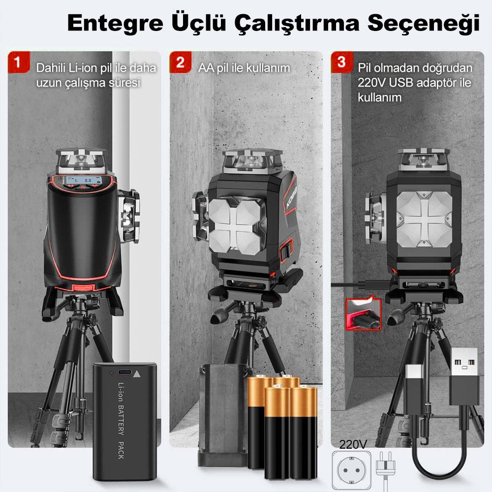 kobb-kbl36g-profesyonel-li-ion-sarjli-4x360-lcd-ekran-otomatik-hizalamali-yesil-capraz-cizgi-lazer-distomat-uzaktan-kumanda-tasima-cantasi-18405