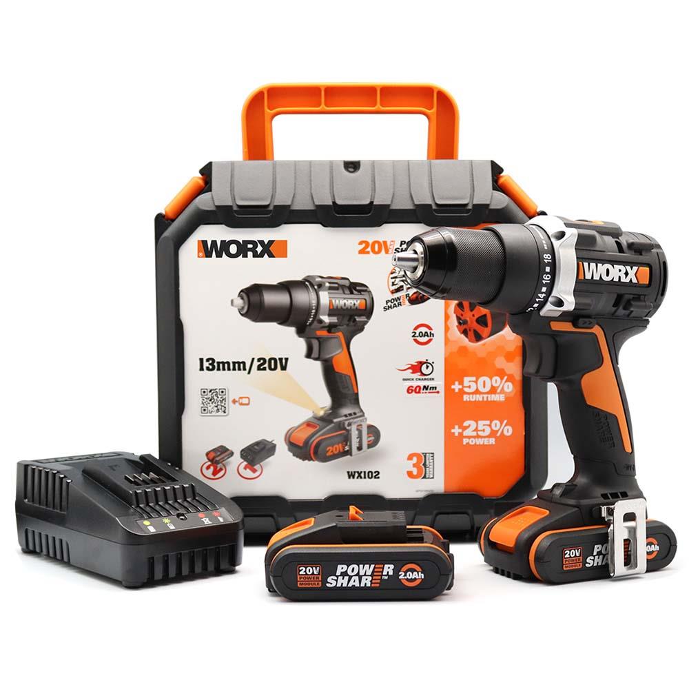 worx-wx102-20volt-2-0ah-li-ion-cift-akulu-komursuz-profesyonel-sarjli-matkap-13959