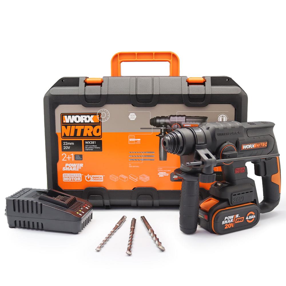 worx-wx381-20volt-4-0ah-2j-li-ion-tek-akulu-sarjli-profesyonel-sds-plus-pnomatik-kirici-delici-3-parca-delme-ucu-19631