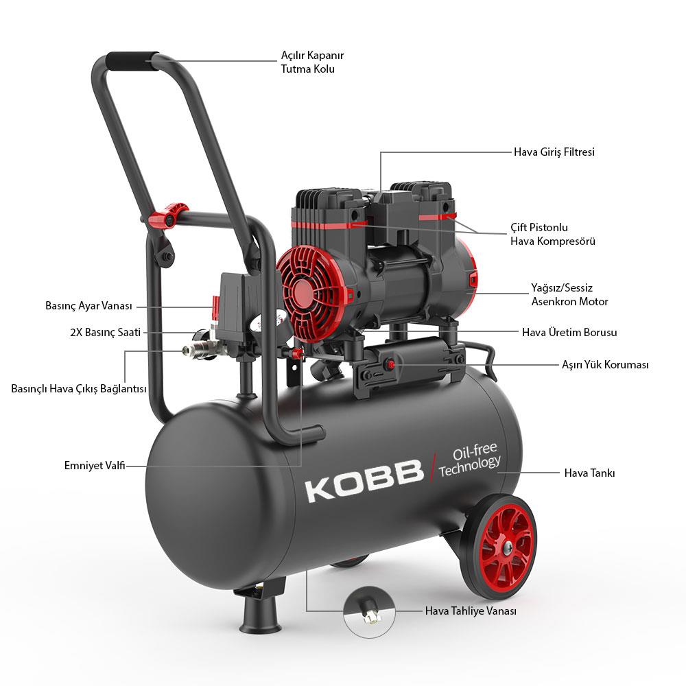 kobb-kbk25s-1-7hp-25lt-8bar-yagsiz-sessiz-tasinabilir-hava-kompresoru-20579