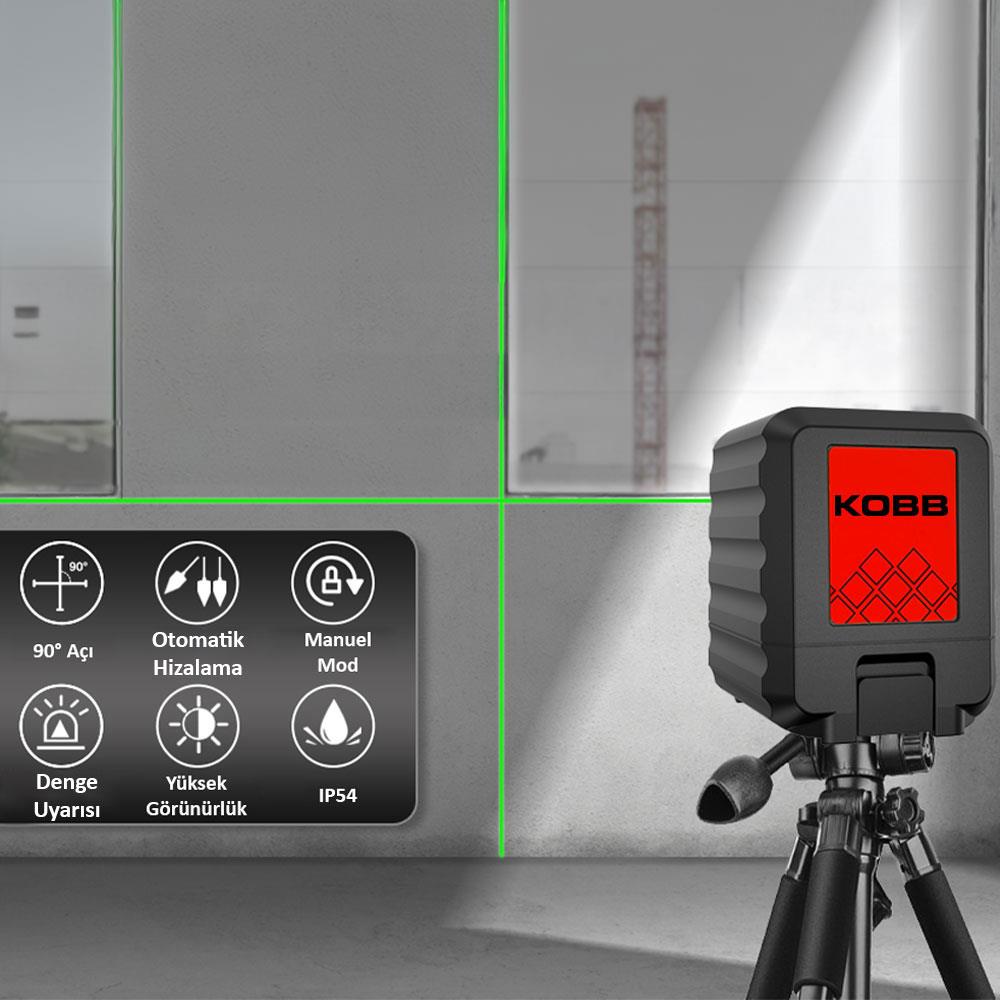 kobb-kbl90gtp-30-metre-profesyonel-yatay-ve-dikey-otomatik-hizalamali-yesil-capraz-cizgi-lazer-distomat-tripod-22368