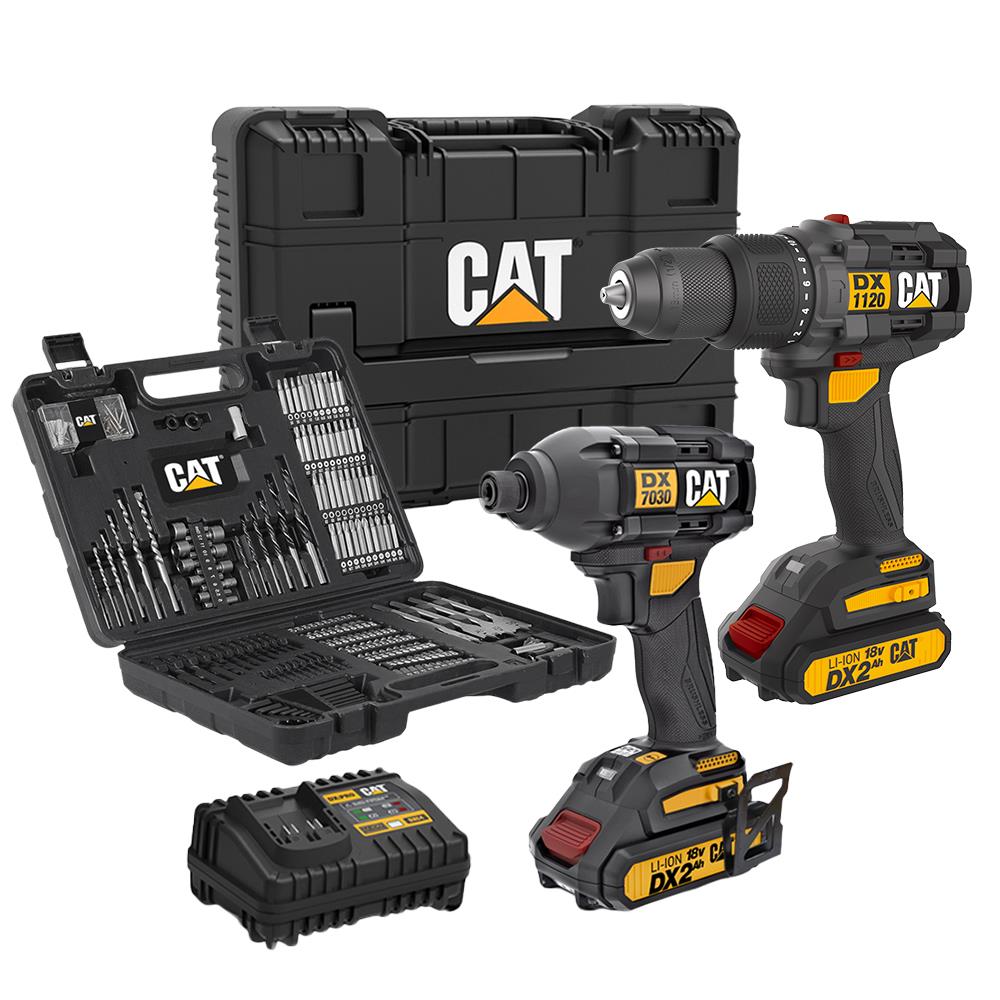 cat-dxk201-18volt-2-0ah-li-ion-cift-akulu-komursuz-profesyonel-sarjli-darbeli-matkap-dx7030-da01903-kombo-set-24204