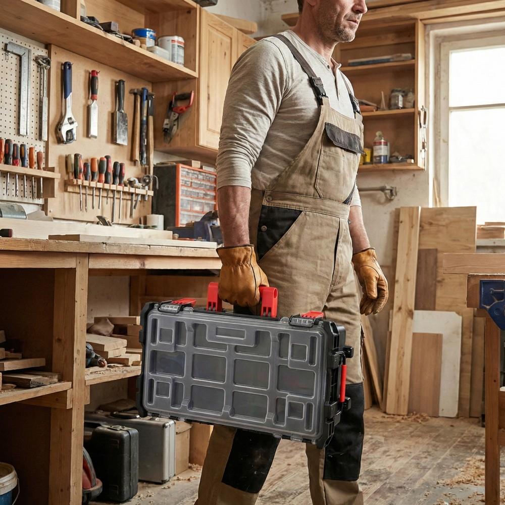 workpro-wp283029-24lt-12-gozlu-seffaf-kapakli-istiflenebilir-56x35x12-5cm-profesyonel-organizer-takim-cantasi-26013