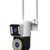 Zhltools 4mp Çift Lens Ip Kamera - Wıfı Açık Otomatik İzleme, Su Geçirmez Kablosuz Güvenlik Ev Kamerası, Renkli Gece Görüş