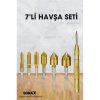 7'li Profesyonel Havşa Matkap Ucu Seti - HSS Titanyum Kaplı ve Otomatik Nokta Zımba 722454