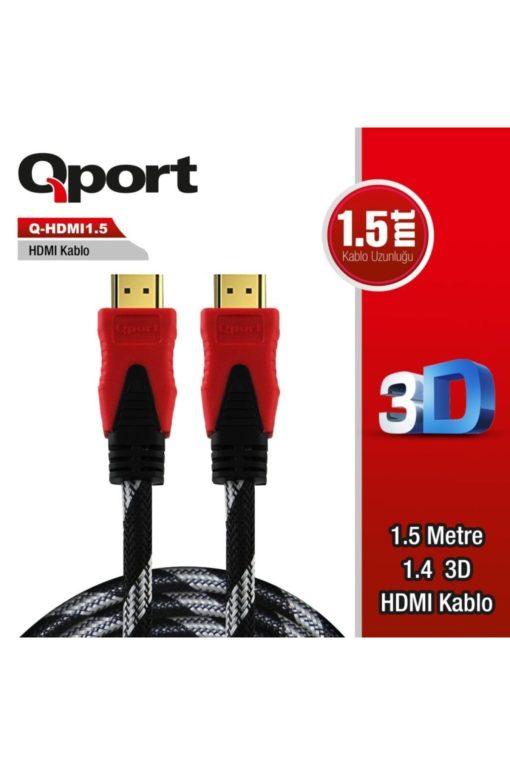 Qport Altın Uçlu Q-hdmi kablo 1.5 m