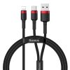 Baseus Cafule 2in1 Type C PD,Hızlı Şarj+iPhone Hızlı USB Şarj Kablosu