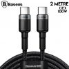Baseus Cafule PD2.0 100W flash Şarj Usb Type-C Kablo (20V-5A) 2 Metre