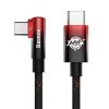 Baseus MVP 2 Elbow 100W Type-C to Type-C Ultra Hızlı Şarj ve Data Kablosu Kırmızı 1m