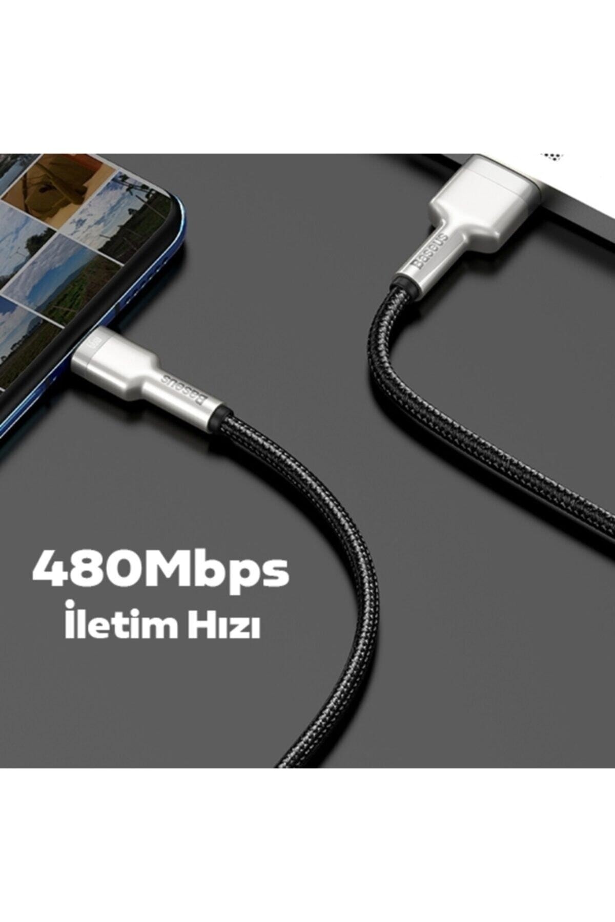 cafule-66w-metal-usb-to-type-c-hizli-sarj-kablosu-100cm-siyah-7707