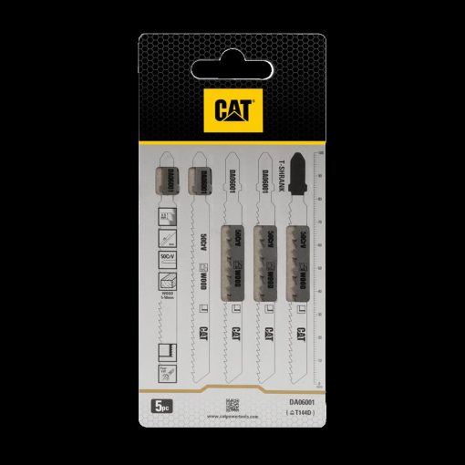 CAT DA06001 5 Parça Profesyonel Ahşap Hızlı/Kaba Kesim Dekupaj Testere Bıçağı, Ucu