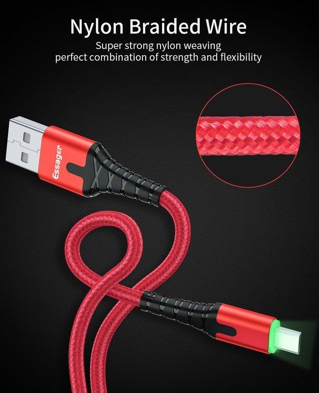 essager-3a-usb-type-c-ledli-kablo-100cm-9617