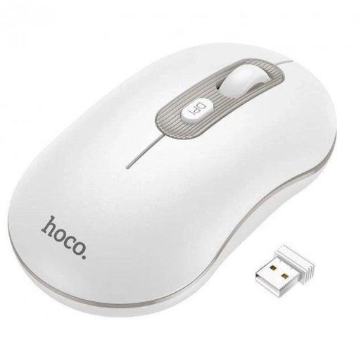HOCO GM21 Platinium 1600dPi 2.4G Bluetooth Kablosuz Optik Mouse Beyaz
