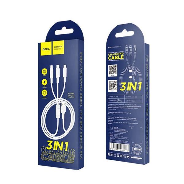 hoco-x25-3in1-sarj-ve-data-kablosu-1m-136258