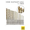 HSS Matkap Ucu 1/4 HEX  13 Parça HSS Tungsten Karbür Matkap Uç 1.5-6.5mm Titanyum 722460