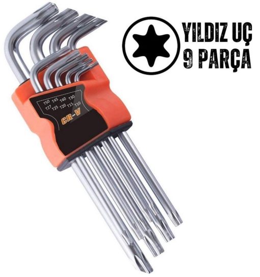 Zhltools Yıldız Torx Combination 9 Parça Alyan Seti