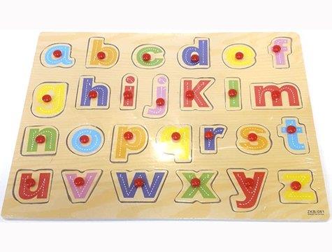 Sepetegelsin Ahşap Çocuk Gelişimi Neşeli Harfler Puzzle Yapboz