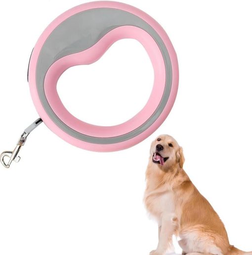 Süslüpati Otomatik Köpek Gezdirme Tasması Pembe 2.5 Metre