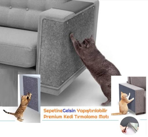 Sepetinegelsin Yapıştırılabilir Premium Kedi Tırmalama Matı