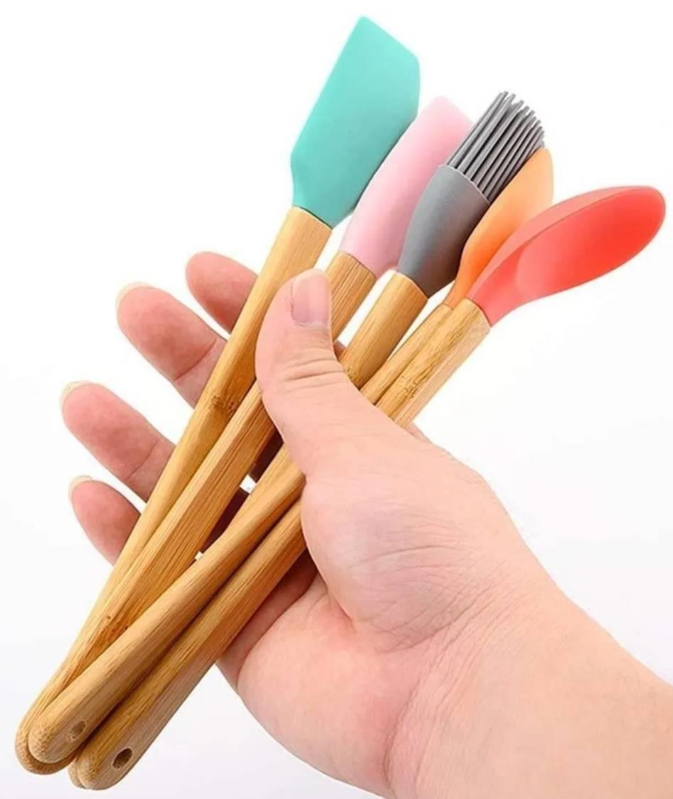 zhlhome-renkli-bambu-sapli-silikon-uclu-spatula-5li-set-14791