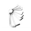 Zhltools 10 Parça Çelik Alyan Seti Kısa Düz Köşe Alyan Anahtar Takımı