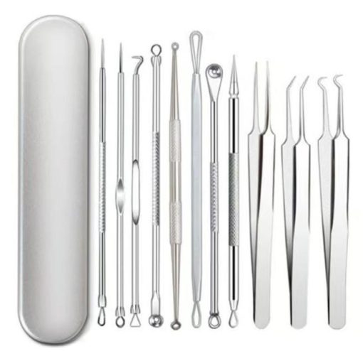 Zhltools 11 Parça Siyah Nokta Sivilce Temizleyici Cilt Bakım Komedon Seti Kutulu