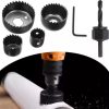 Zhltools 6 Parça Demir Ahşap Alçıpan Delme Buat Açma Seti