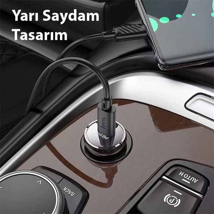 hoco-z53-sight-single-pd30w-type-c-girisli-arac-cakmaklik-hizli-sarj-aleti-13439