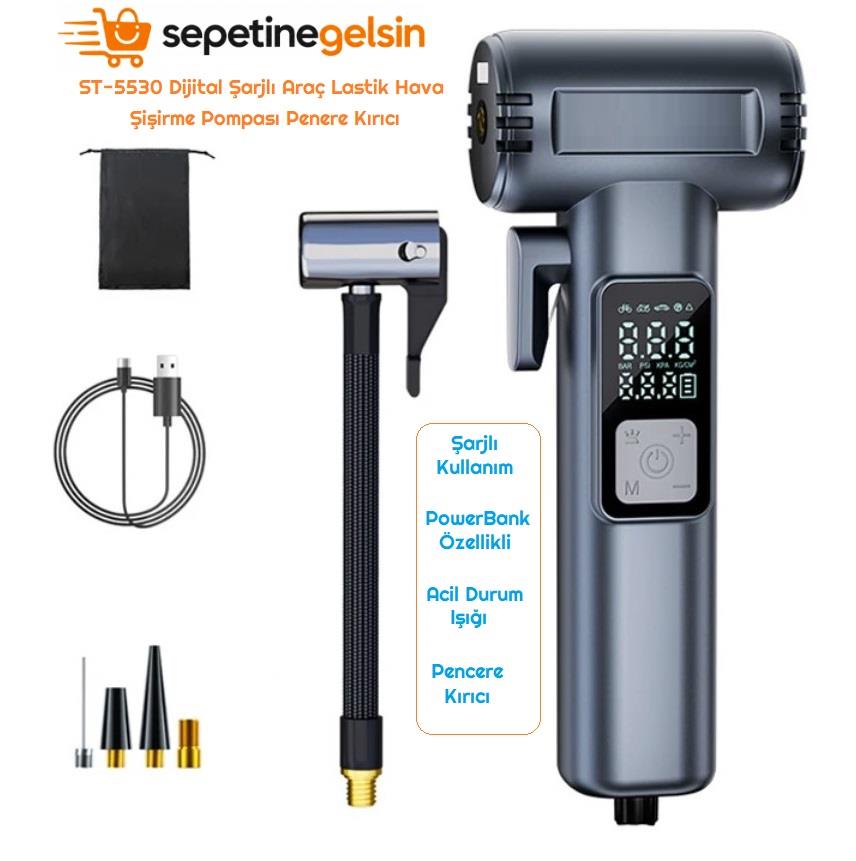 zhltools-st-5530-dijital-sarjli-arac-lastik-hava-sisirme-pompasi-power-bank-penere-kirici-315045