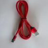 SepeteGelsin Mıknatıs Uçlu Şarj Kablosu 100Cm Type-C, Mikro Usb ve Lightnin 3 Farklı Uç Bir Arada Kırmızı