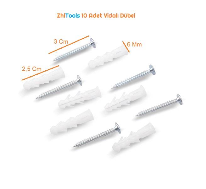 zhltools-10-adet-vidali-dubel-3-cm-315398