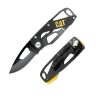 CAT DA980265 Kemer Askı Kancalı Katlanabilir 13CM Paslanmaz Çelik Siyah Kamp Çakısı