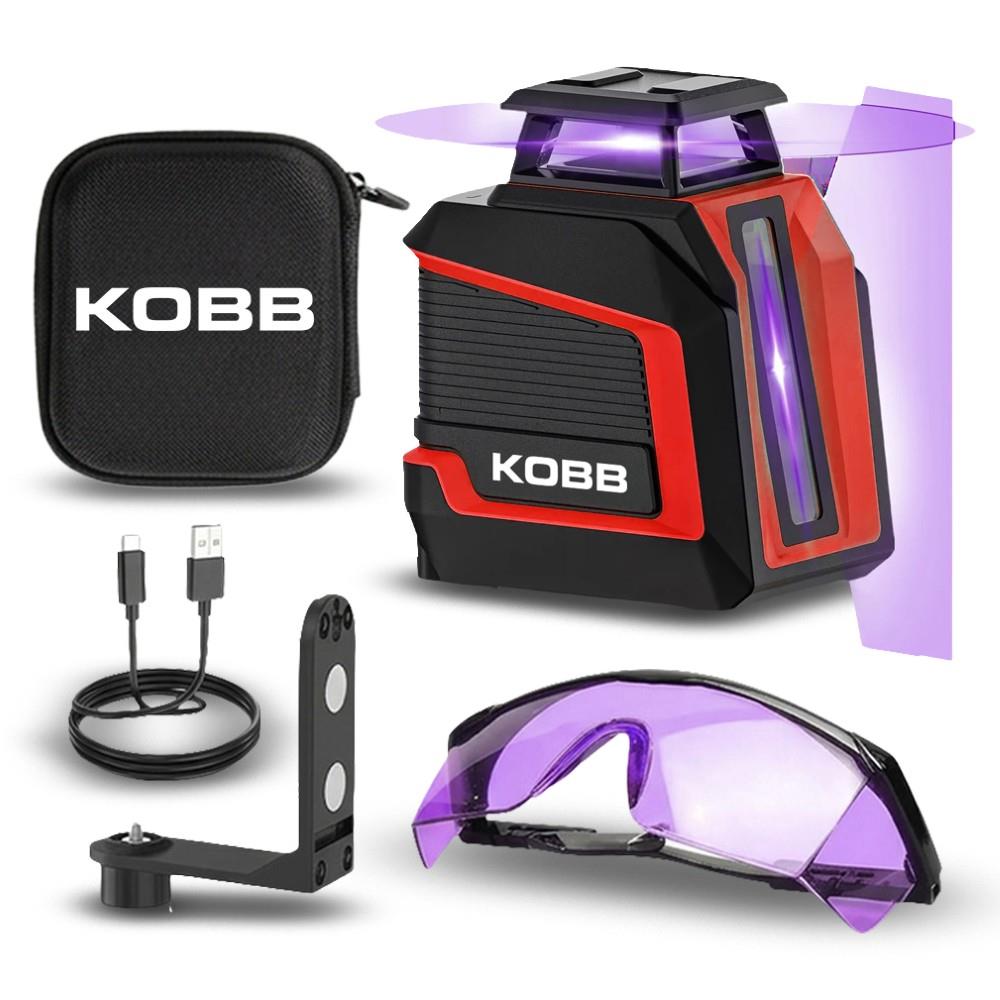 kobb-kbl30p-3-7v-li-ion-yatay-360-ve-dikey-otomatik-hizalamali-mor-isik-profesyonel-cizgi-lazer-27049