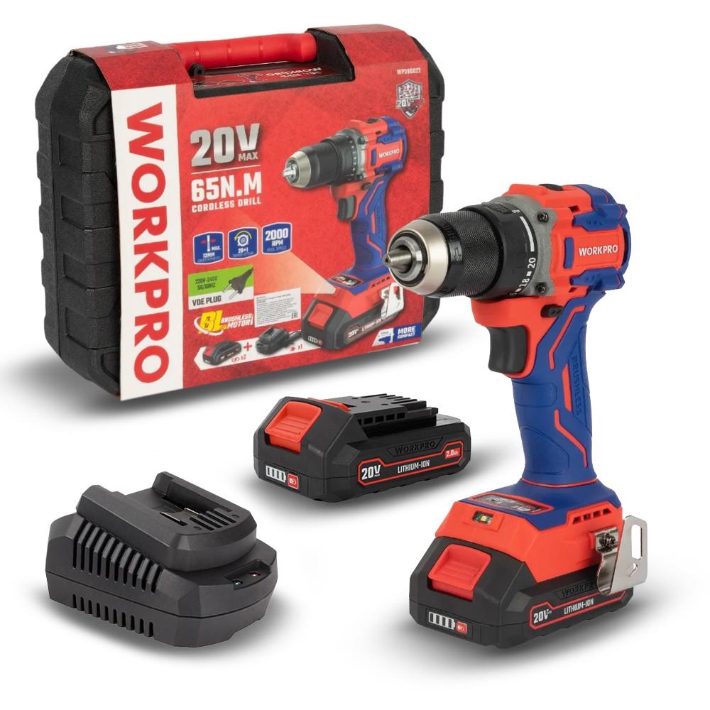 workpro-wp390022-20volt-2-0ah-li-ion-65nm-cift-akulu-komursuz-profesyonel-sarjli-matkap-27328